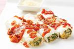 American Cannelloni With Silver Beet And Mediterranean Vegetables Sauce Recipe Dessert