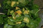 American Asian Spinach Salad With Orange and Avocado Appetizer