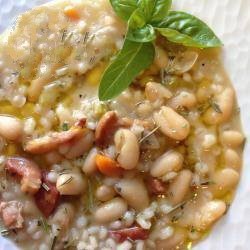 American Bean Soup Bacon and Pearl Barley Appetizer