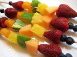 American Colorful Fruit Kabobs Appetizer