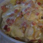 American Potatoes with Ham and Cream Appetizer