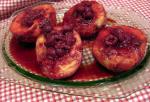 American Grilled Peaches with Raspberries Dessert