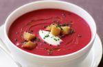 American Beetroot Soup With Creme Fraiche And Chives Recipe Appetizer