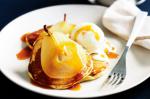 American Breakfast Pikelets With Poached Pears Recipe Drink
