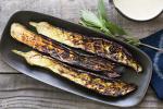 Grilled Japanese Eggplant with Tahini Sauce Recipe recipe