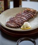 Japanese Wagyu Steak with Wasabi and Tosa Joyu Appetizer
