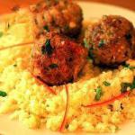 American Chili Meatballs with Minced Pork Coriander and Couscous Dinner