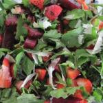 American Salad Beetroot Rocket and Strawberries Appetizer