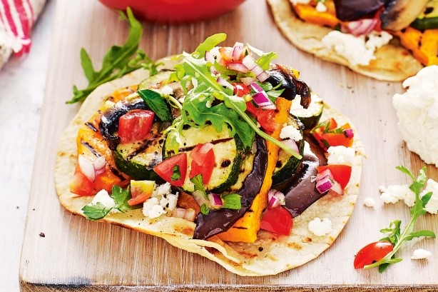 Mexican Vegetable Tostadas With Tomato And Parsley Salsa Recipe Appetizer