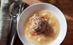 German Savoy Cabbage Soup with Buckwheat Dumplings Recipe Appetizer