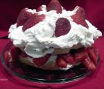 American Old Fashioned Strawberry Shortcake with Sweetened Flavoured Whipped Cream Breakfast