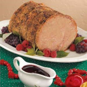 American Roast Pork with Raspberry Sauce Dessert