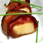 American Bites Of St Jacques Wrapped in Prosciutto for the Aperitif Appetizer