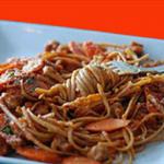 Italian Whole Wheat Linguine with Andouille Carrots and Tarragon Dinner