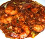 Singaporean Singapore Chilli Prawns shrimp Dinner