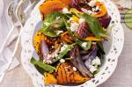 American Barbecued Pumpkin Red Onion And Spinach Salad Recipe Appetizer
