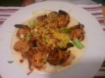 American Spicy Grilled Shrimp Skewers Dinner