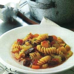 American Pasta Stew with Beef and Veal Dinner