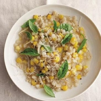 Italian Pearl Barley Risotto with Corn and Basil Dinner