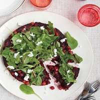 American Harvest Vegetable Galette with Greens and Goat Cheese Appetizer