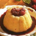 Canadian Semolina Pudding with Raspberry Sauce Dessert