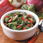 Canadian Sauteed Spinach and Peppers Appetizer