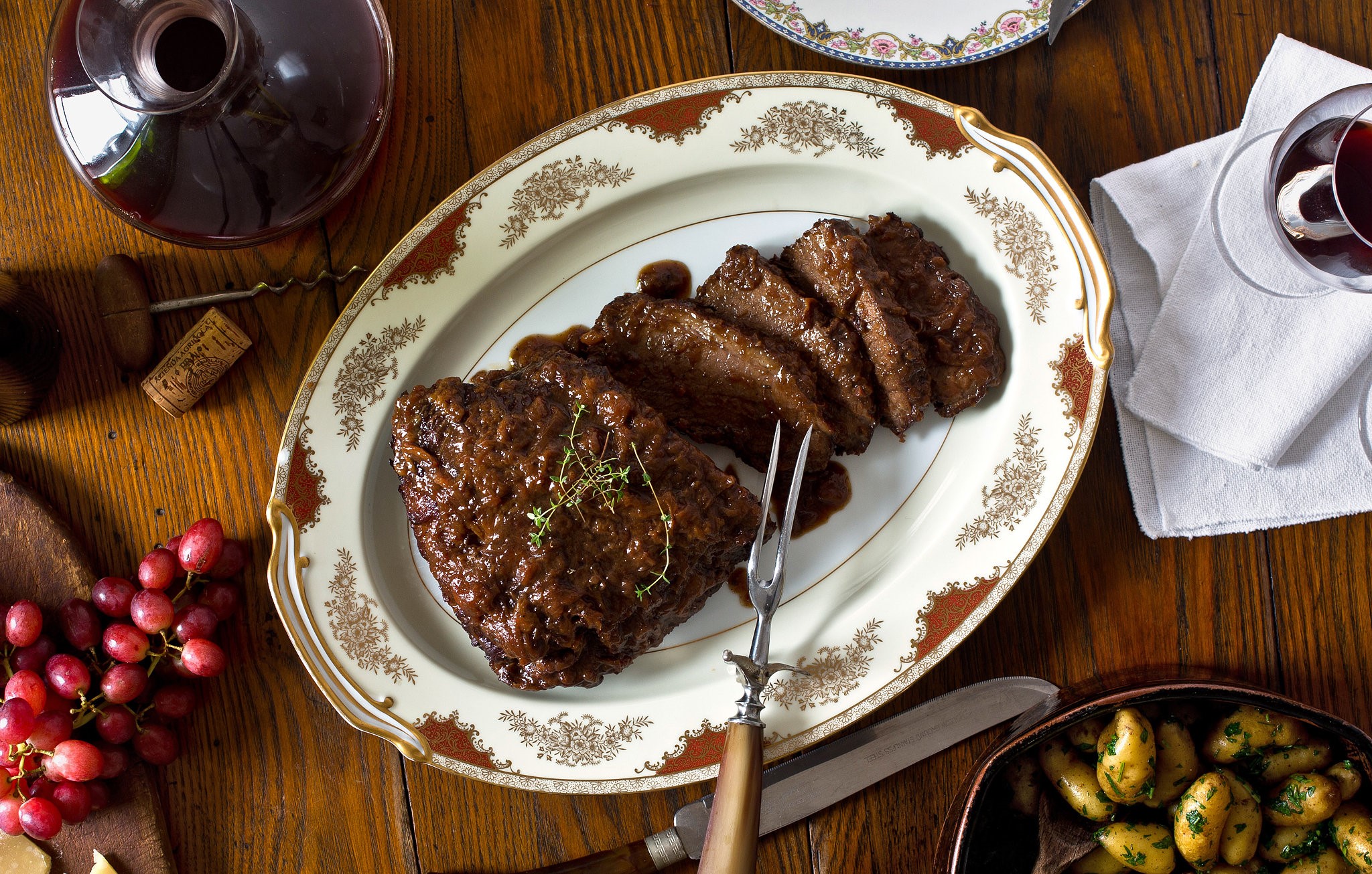 American Braised Brisket With Plums Star Anise and Port Recipe Appetizer