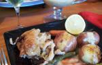 American Roasted Chicken With Spring Vegetables and Lemonhoney Sauce BBQ Grill