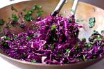 American Spicy Stirfried Collard Greens With Red or Green Cabbage Recipe Appetizer