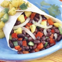 Spanish Veggie Bean Wrap Appetizer