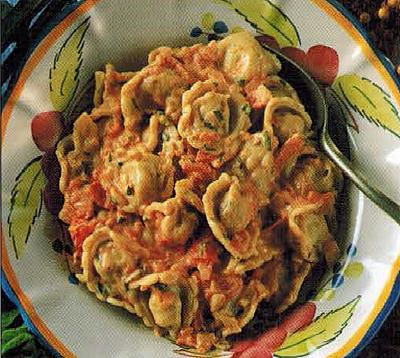 American Basil Tortellini With Bacon And Tomato Sauce Dinner