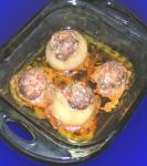 American Elswets Sausagestuffed Onions Appetizer