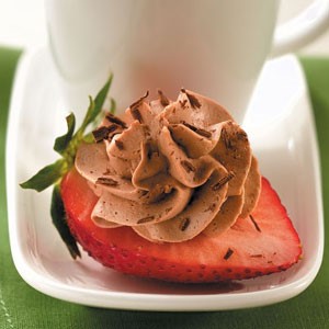 American Strawberries with Chocolate Cream Filling Dessert