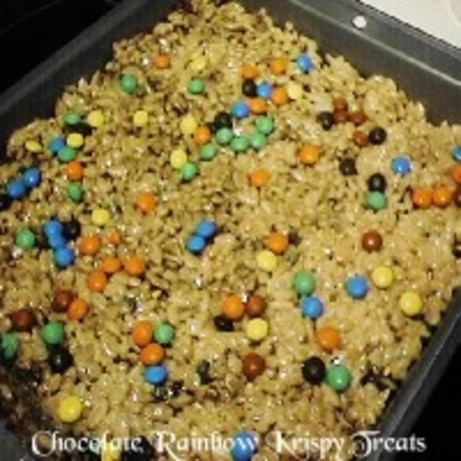 American Chocolate Rainbow Krispies Treats Dinner