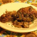 American Chicken Prune with Mushrooms and Wine Dinner