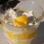 American Mascapone Cream with Mango Dessert