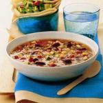 Chilean Chile Soup with Turkey and Salsa Appetizer