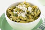 American Penne With Rocket Pesto and Ricotta Recipe Dinner