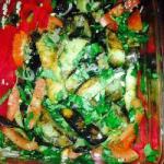 American Salad from Eggplant with Greenery Appetizer