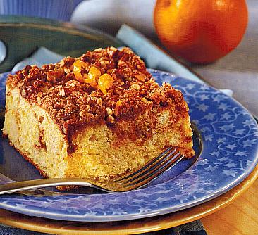 British Orange Coffeecake with Streusel Topping Dessert