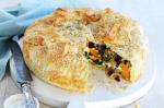 British Roast Vegetable Cheese and Cranberry Filo Pie Recipe Appetizer