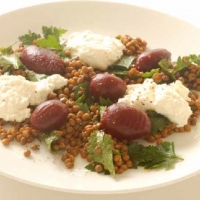 American Lentil Salad with Beets and Rcotta Appetizer