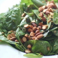 American Spinach Salad with Couscous and Almonds Appetizer