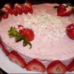 Canadian Bavarian Strawberries and White Chocolate Dessert