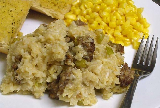 American Grandma Katies Famous Sausage Rice Dinner