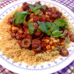 American Mixed Bean Chili vegan Dinner