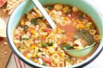 American Minestrone Soup With Tomato and Basil Recipe Appetizer