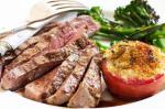 American Peppered Porterhouse With Parmesanroasted Tomatoes Recipe Appetizer