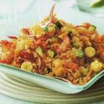 Salad with Meal Bulgur and Shrimp recipe