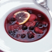 Slovakian Berry and Wine Soup Breakfast